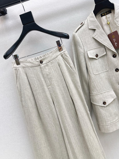 Loro 25fw linen suit