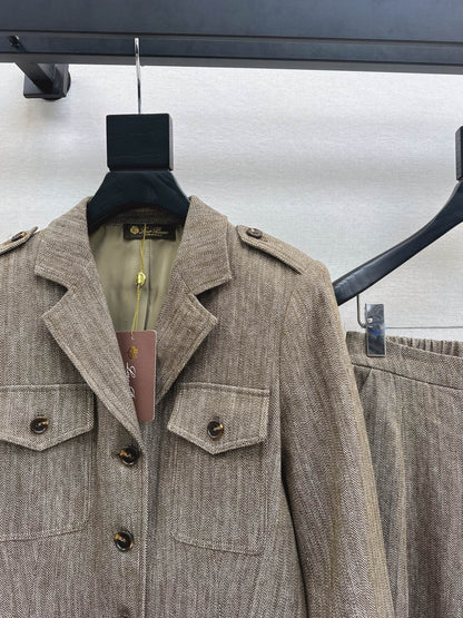 Loro 25fw linen suit