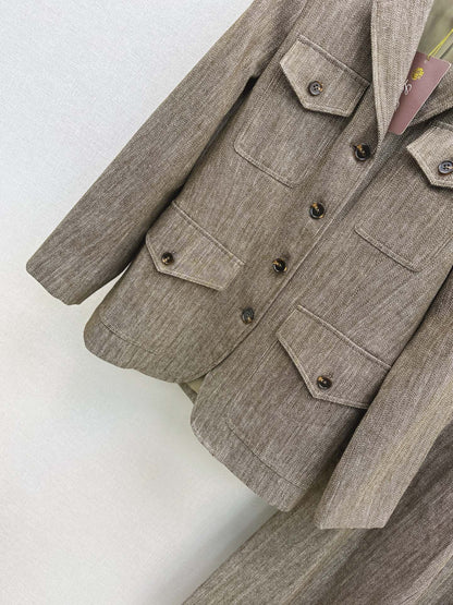 Loro 25fw linen suit