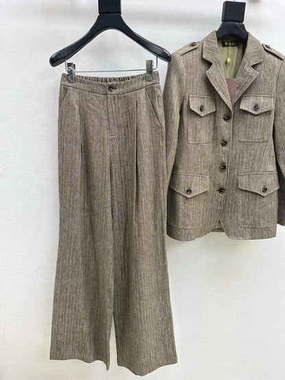 Loro 25fw linen suit