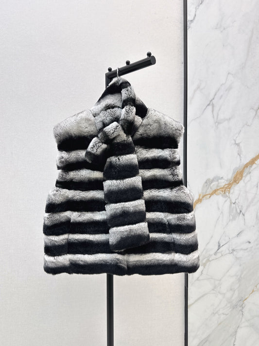 Sain 25fw scarf vest set