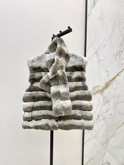 Sain 25fw scarf vest set