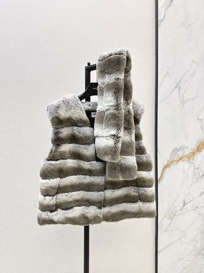 Sain 25fw scarf vest set