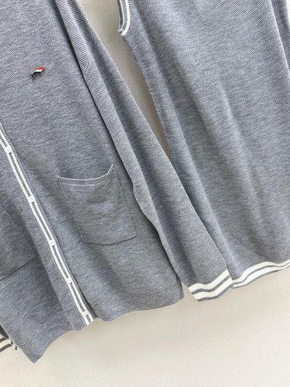 Thom 25fw knitted vest cardigan set