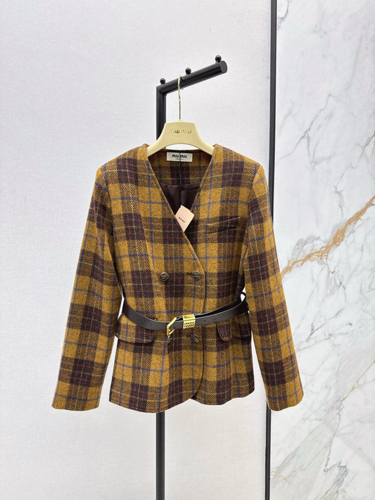 Miu 25fw plaid jacket