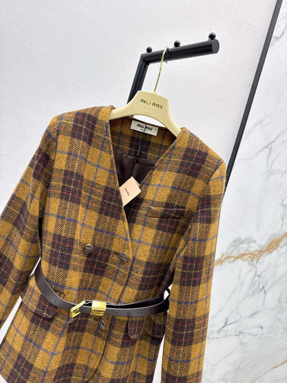 Miu 25fw plaid jacket