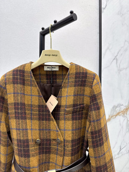Miu 25fw plaid jacket