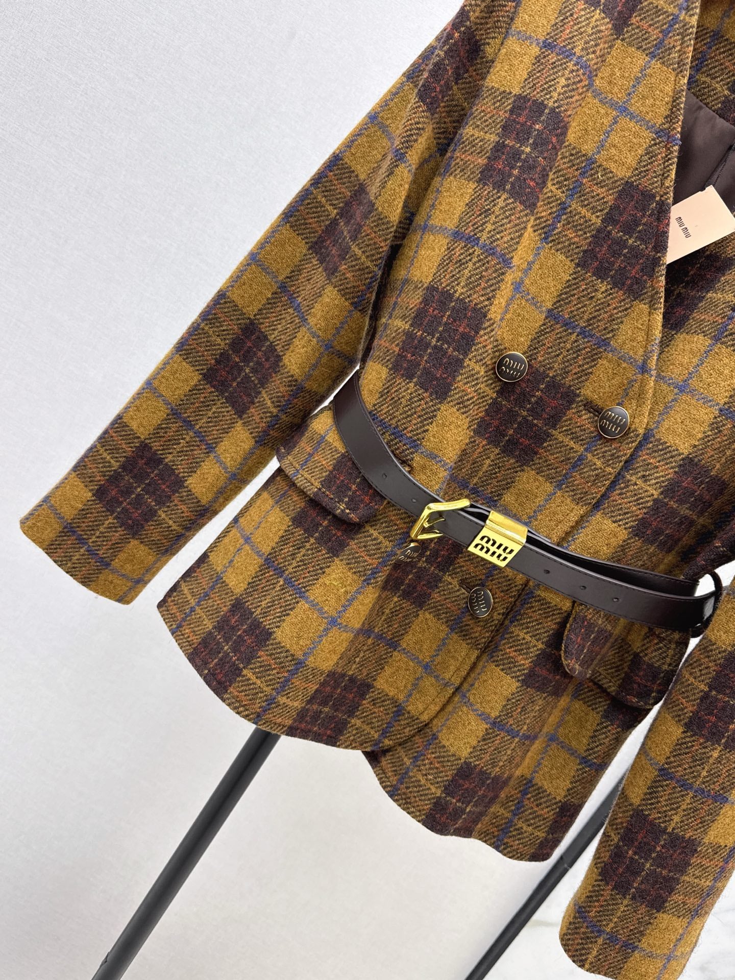 Miu 25fw plaid jacket