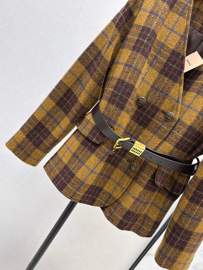 Miu 25fw plaid jacket