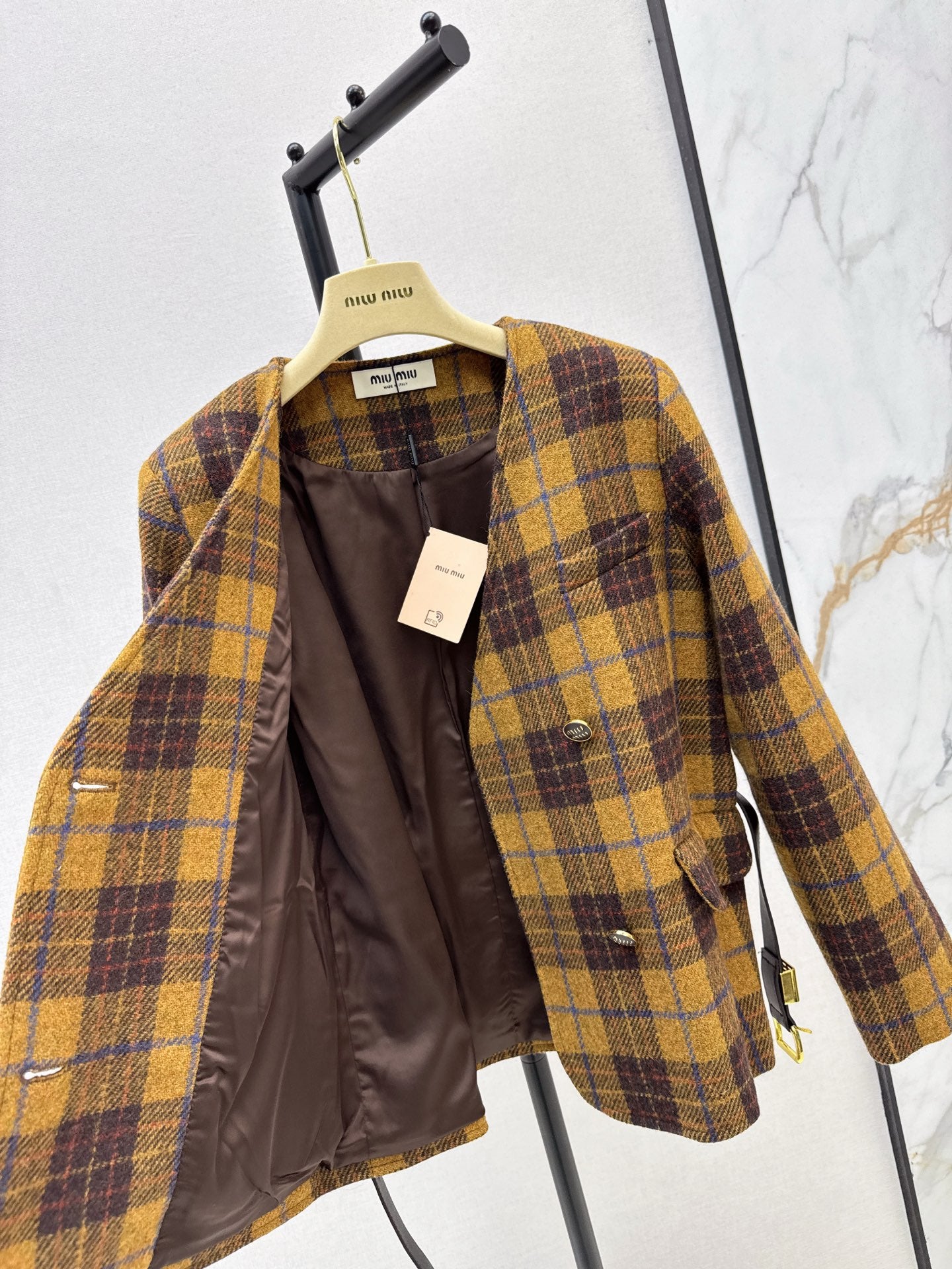 Miu 25fw plaid jacket