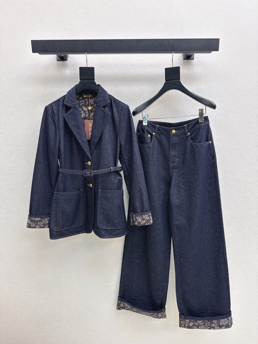Loro 25fw denim suit