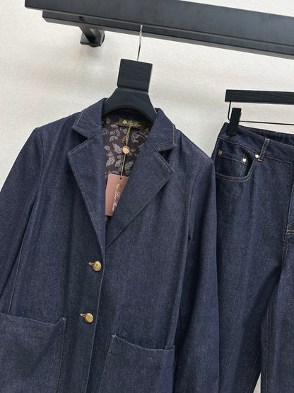 Loro 25fw denim suit