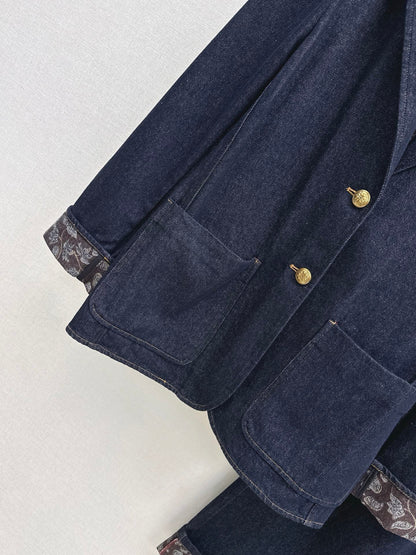 Loro 25fw denim suit