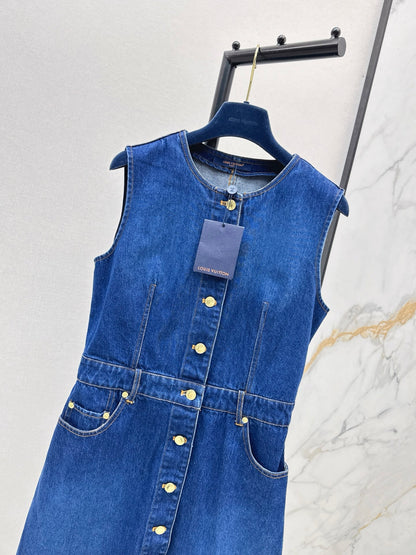 Loui 25fw denim sleeveless dress