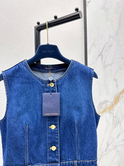 Loui 25fw denim sleeveless dress