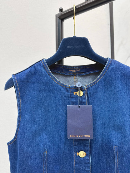 Loui 25fw denim sleeveless dress