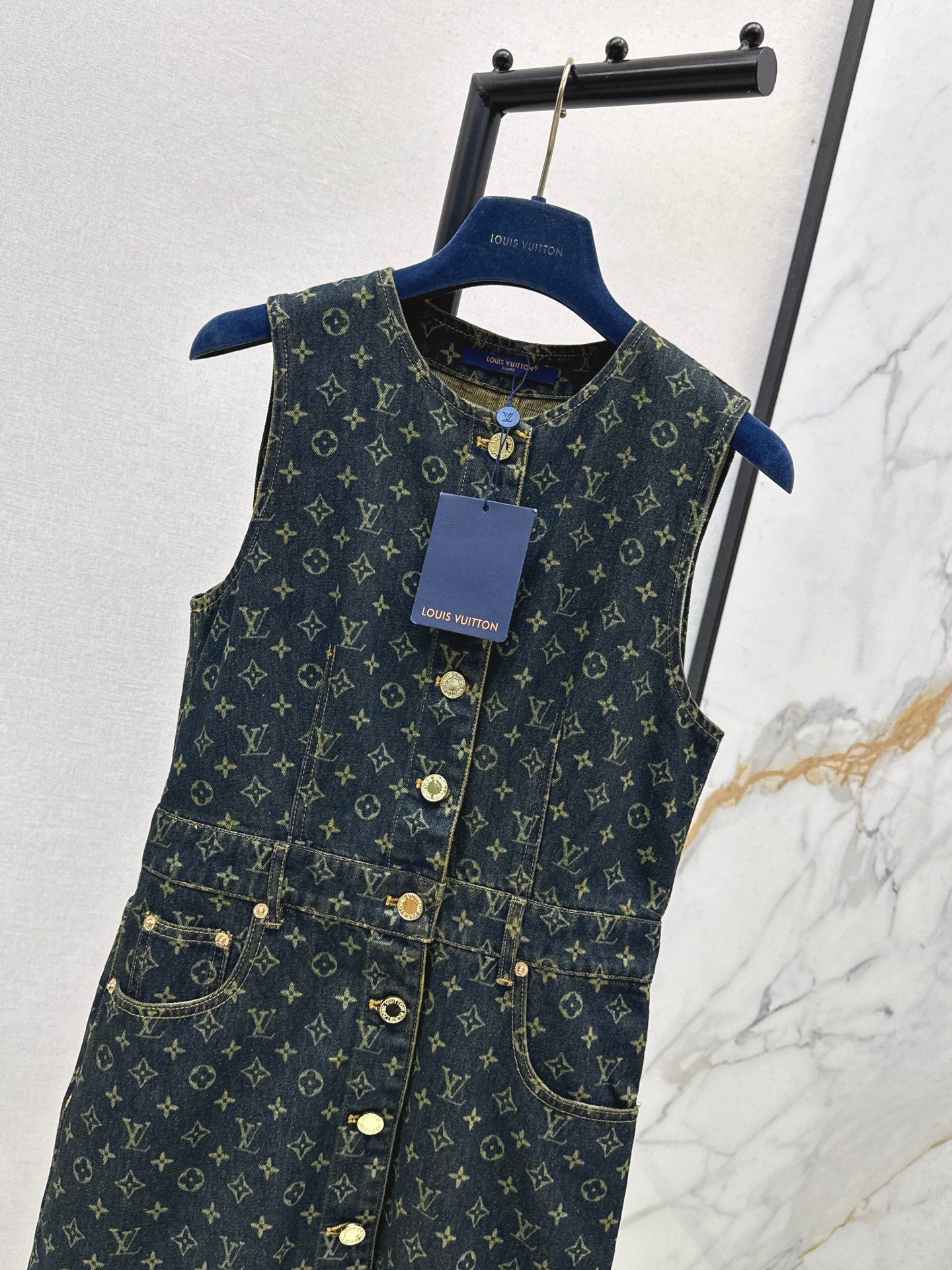 Loui 25fw denim sleeveless dress