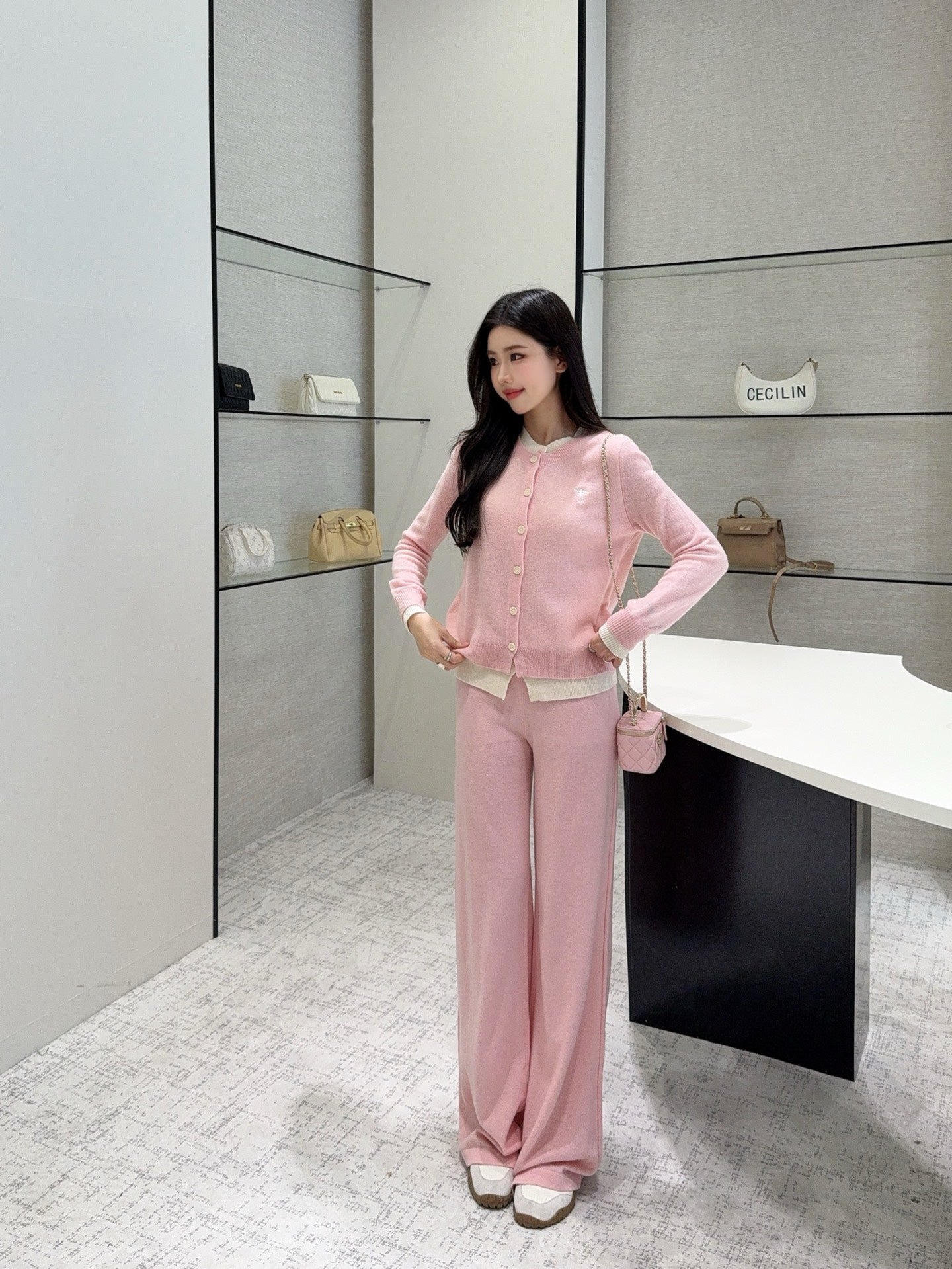 CD 25fw knitted suit