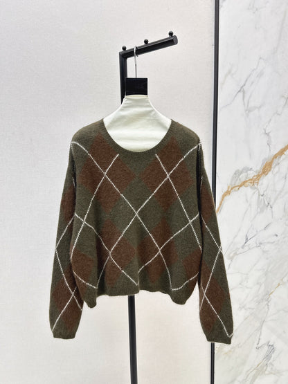 Loro 25fw plaid sweater