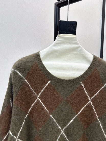Loro 25fw plaid sweater