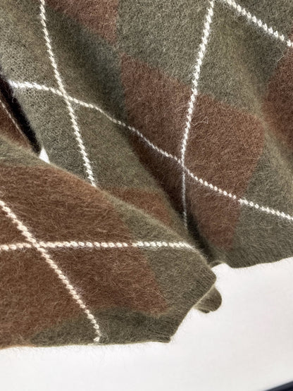 Loro 25fw plaid sweater