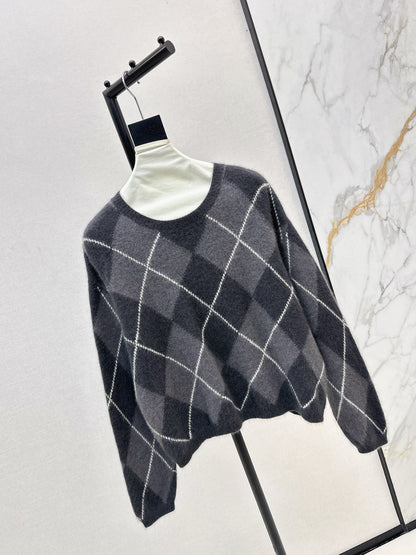 Loro 25fw plaid sweater