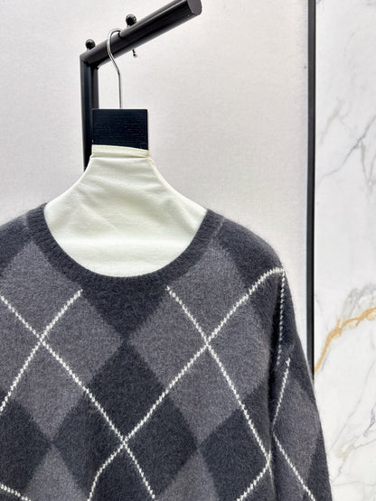 Loro 25fw plaid sweater