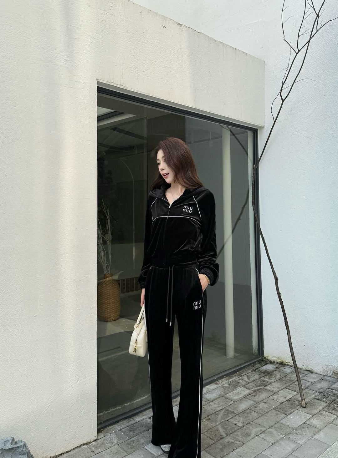 Miu 25fw velvet suit