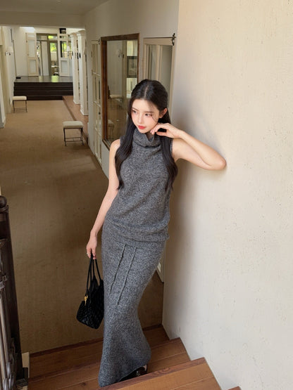 Loro 25fw sweater skirt set