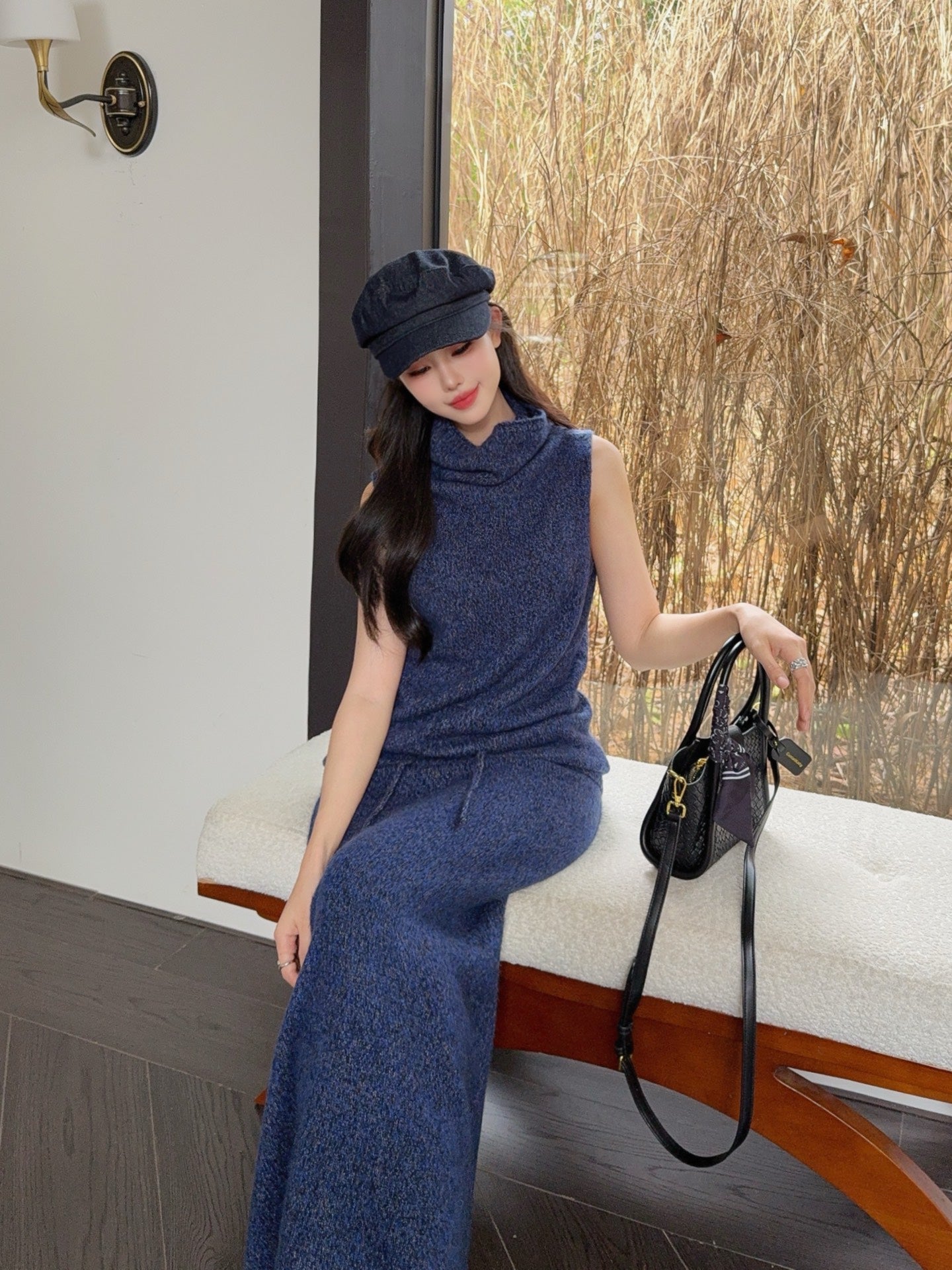 Loro 25fw sweater skirt set