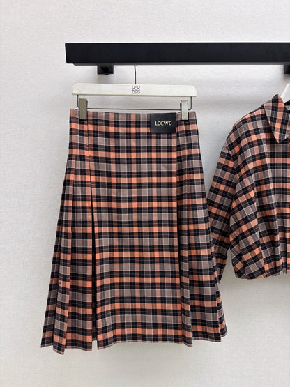 Loe 25fw plaid skirt