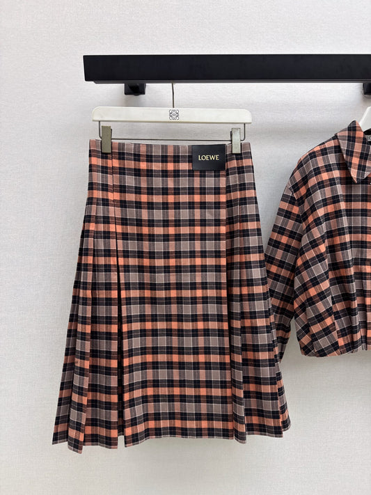 Loe 25fw plaid skirt