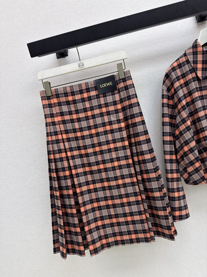 Loe 25fw plaid skirt