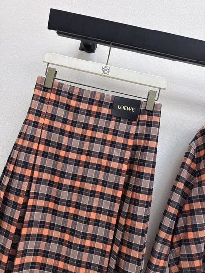 Loe 25fw plaid skirt