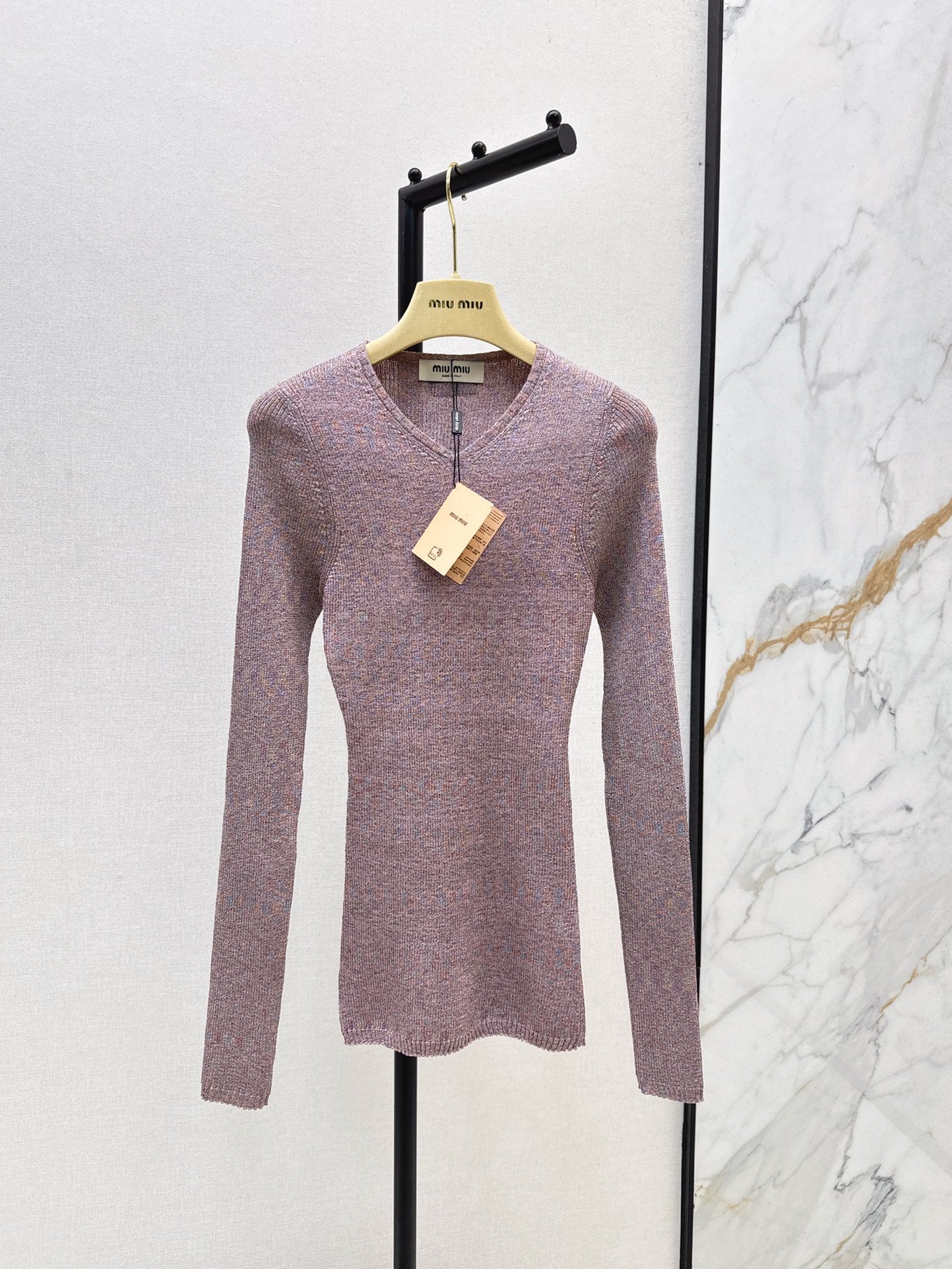 Miu 25fw knitted shirt