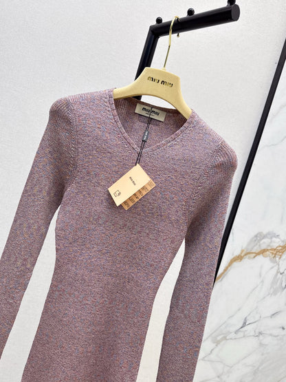 Miu 25fw knitted shirt