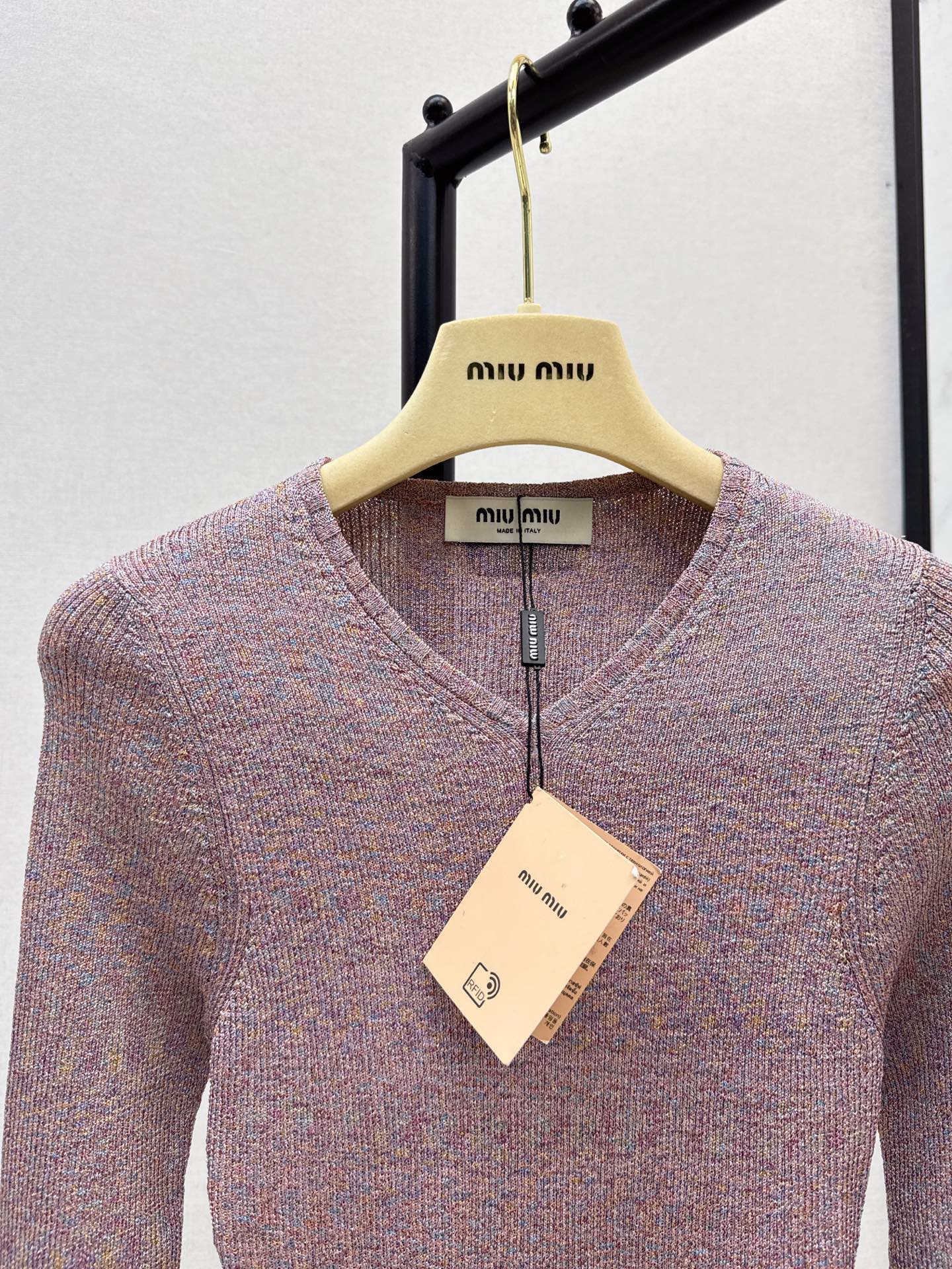 Miu 25fw knitted shirt