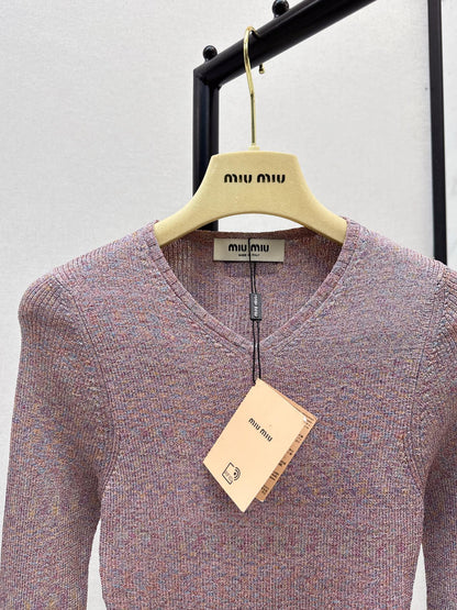 Miu 25fw knitted shirt