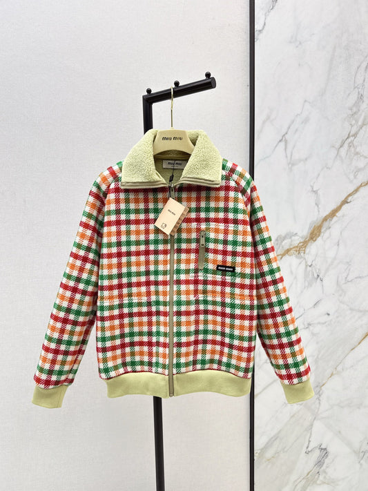 Miu 25fw plaid jacket