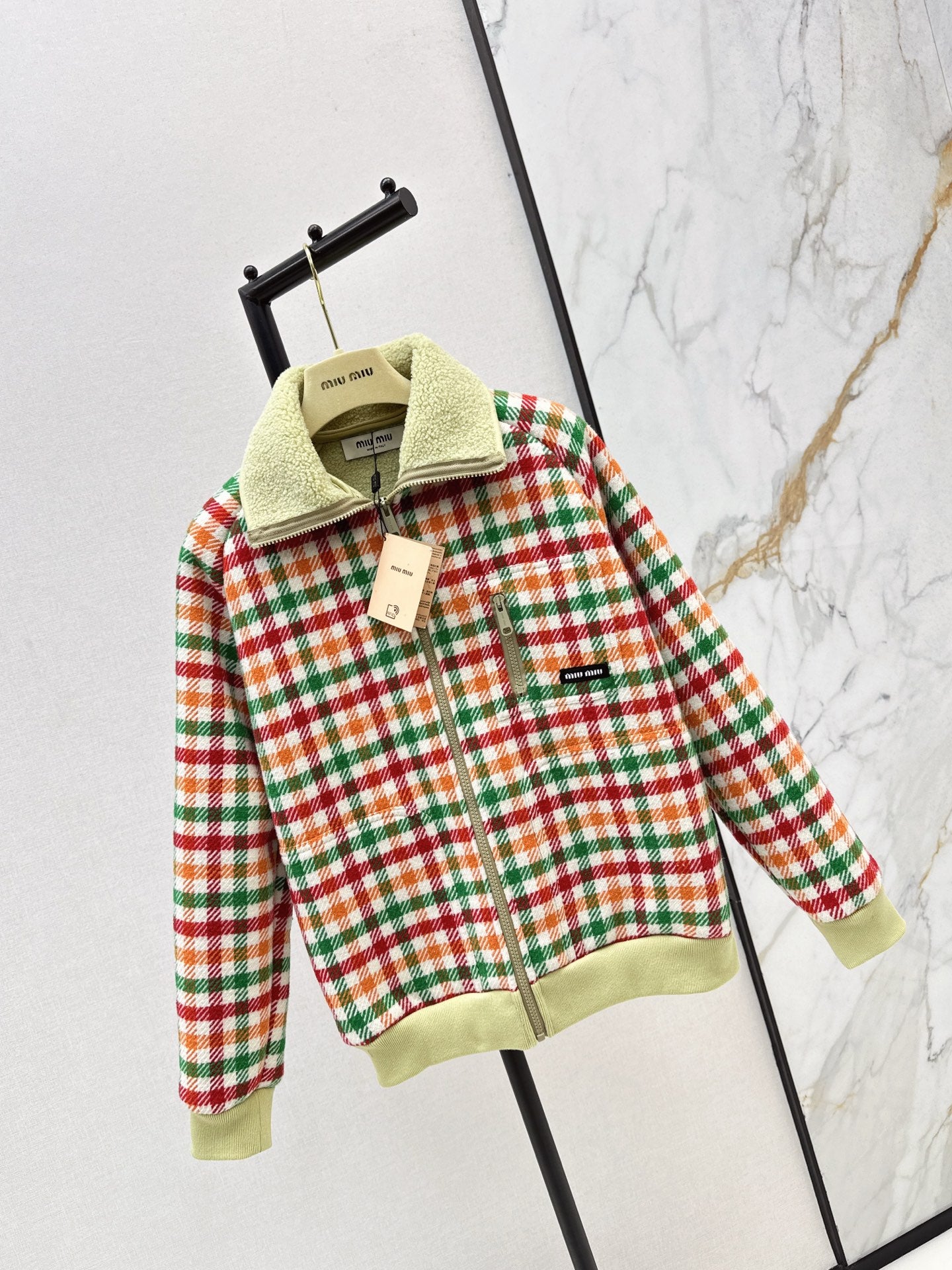 Miu 25fw plaid jacket