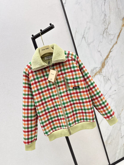 Miu 25fw plaid jacket