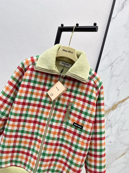 Miu 25fw plaid jacket