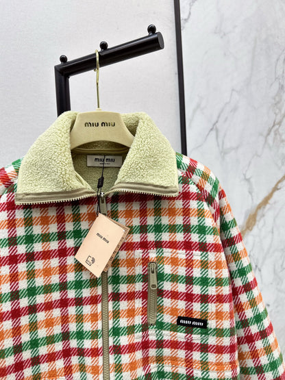 Miu 25fw plaid jacket