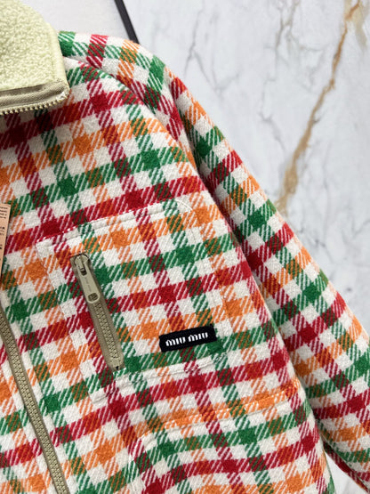 Miu 25fw plaid jacket