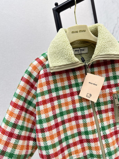 Miu 25fw plaid jacket