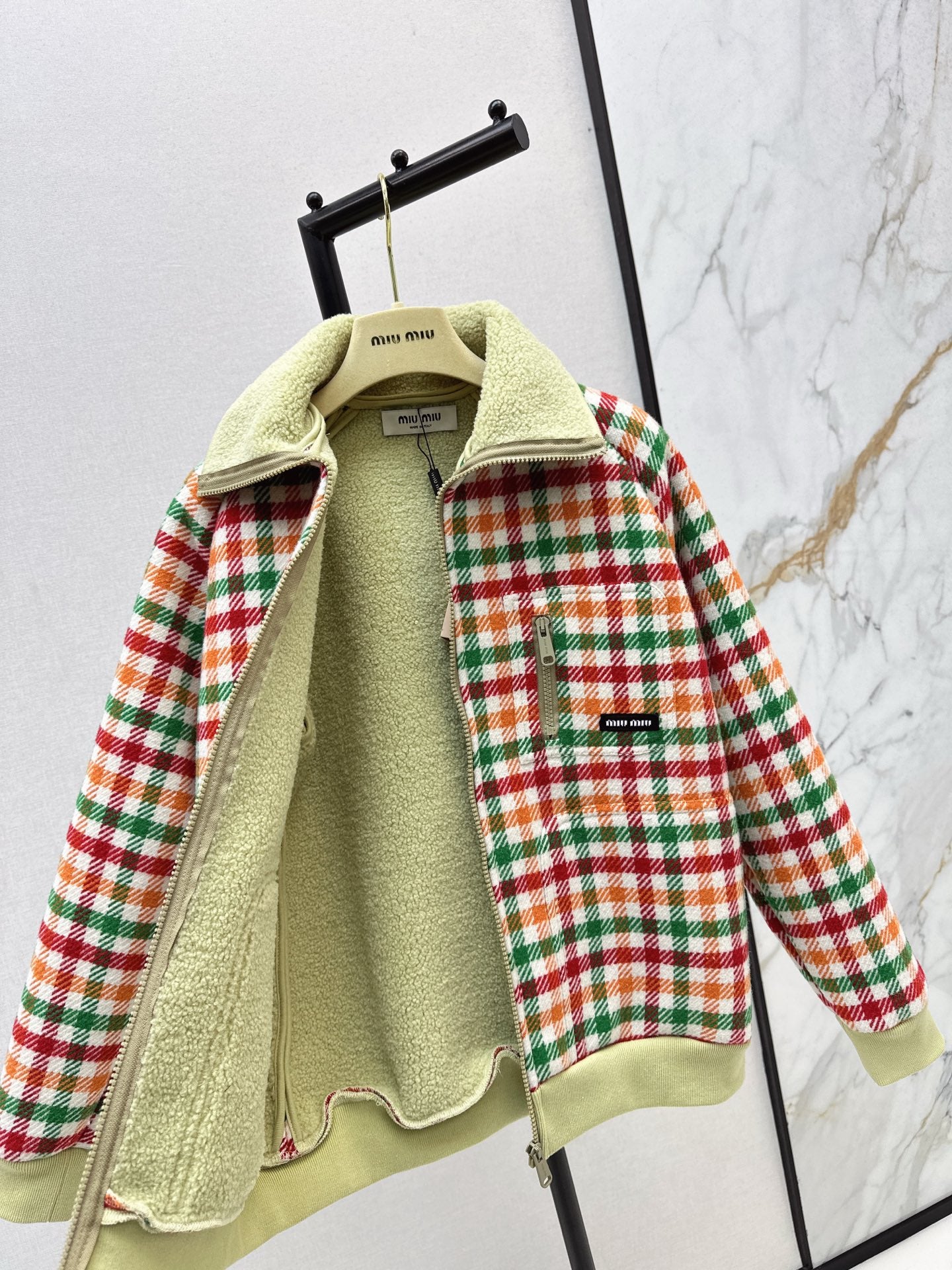 Miu 25fw plaid jacket