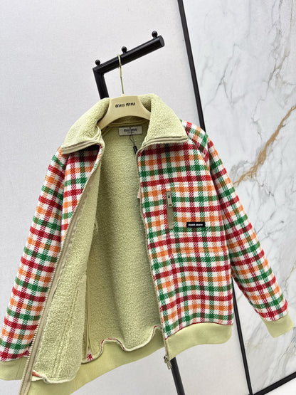 Miu 25fw plaid jacket
