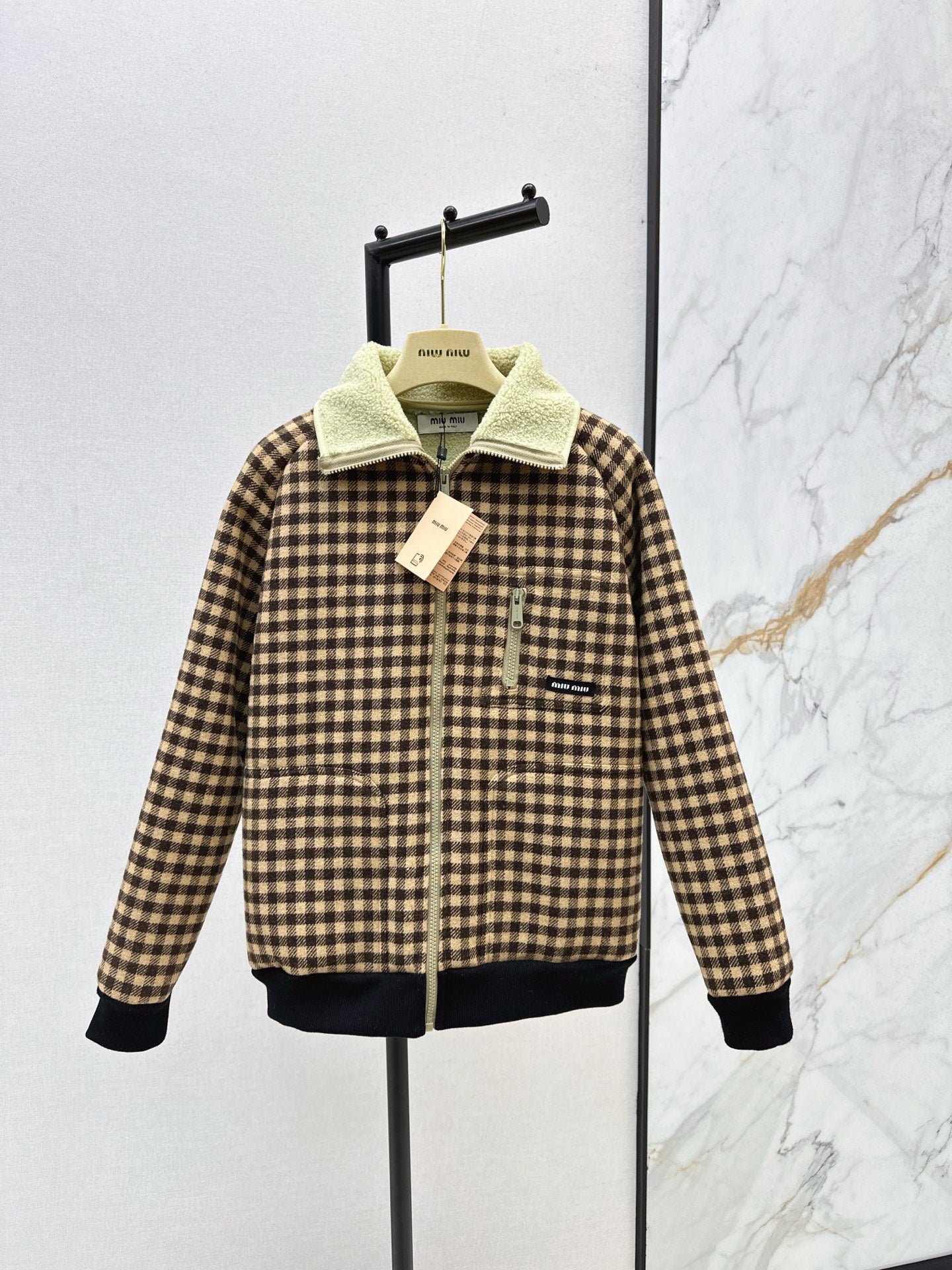 Miu 25fw plaid jacket