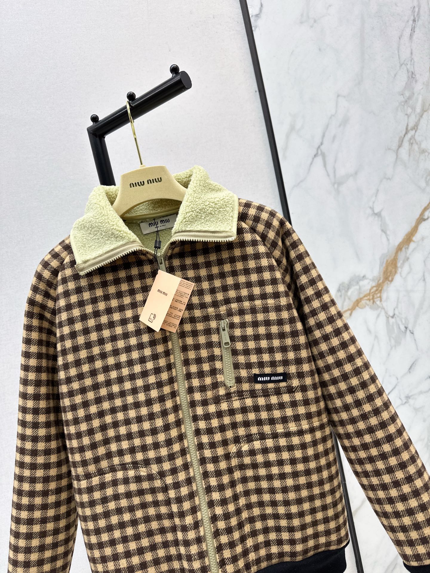 Miu 25fw plaid jacket