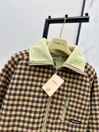 Miu 25fw plaid jacket
